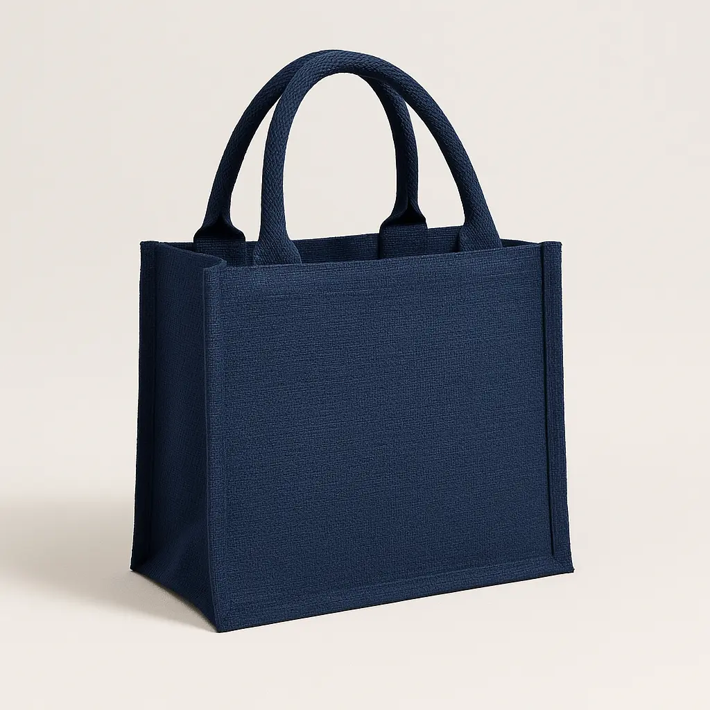 Sac signature en toile de jute – Bleu bohème NEYWASA Originals