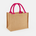 Sac signature en toile de jute – Naturel & anses roses NEYWASA Originals