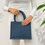 Sac signature en toile de jute – Bleu bohème NEYWASA Originals