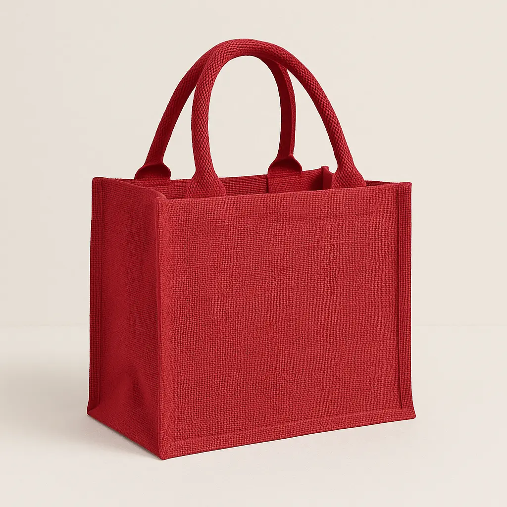 Sac signature en toile de jute – Rouge éclat NEYWASA Originals