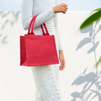 Sac signature en toile de jute – Rouge éclat NEYWASA Originals