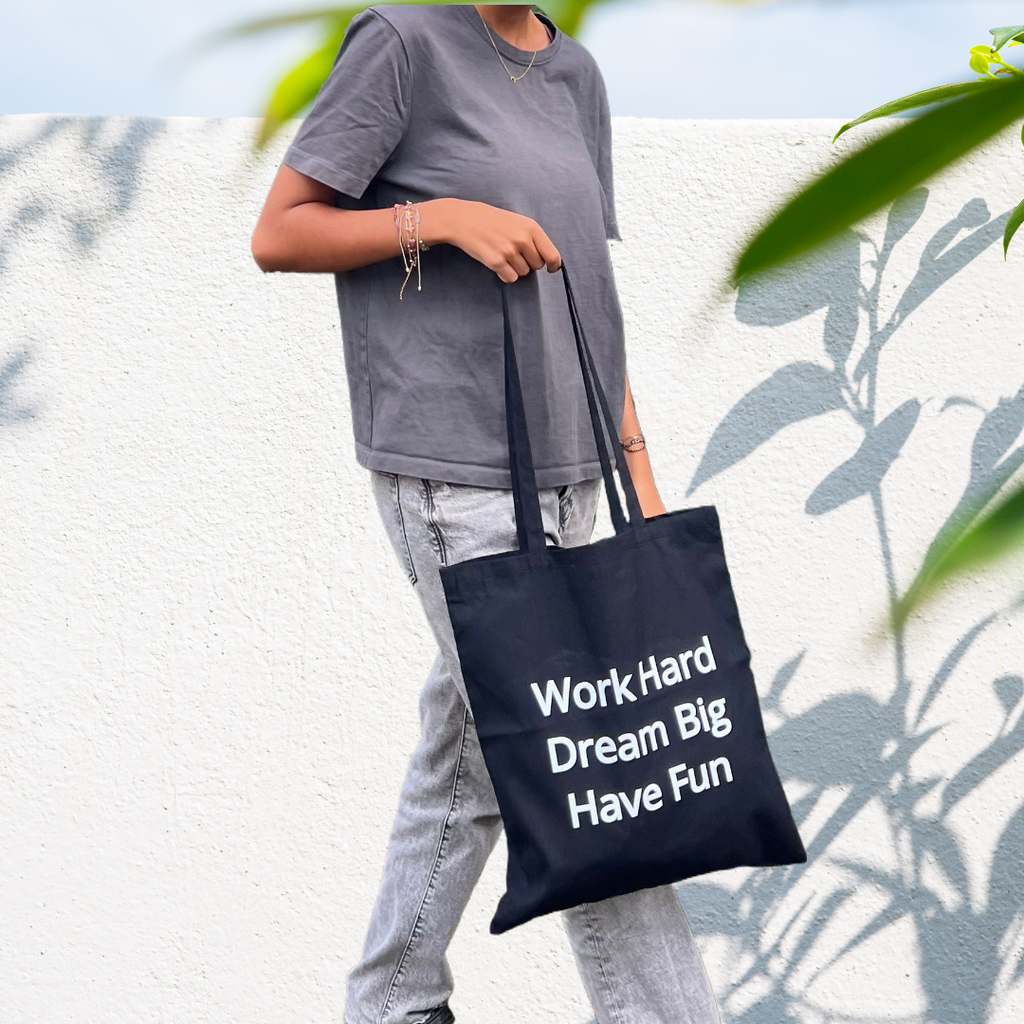 Tote Bag en coton noir – Sac écoresponsable